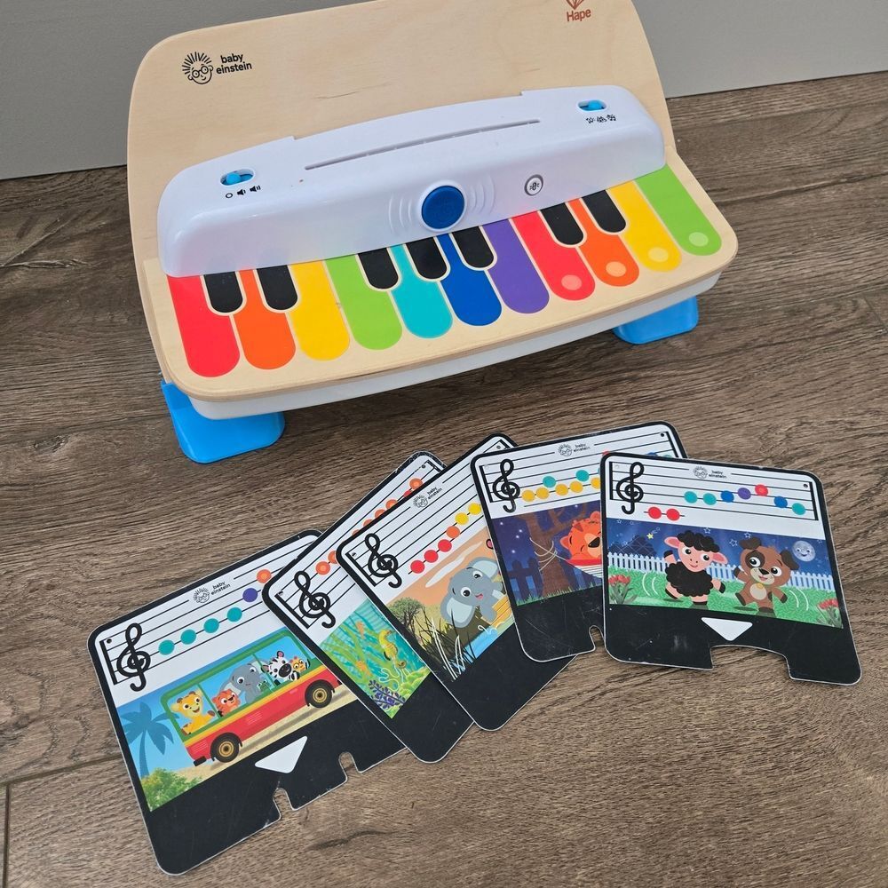 Baby EINSTEIN Hape Wooden Piano Toy with Colorful Keys